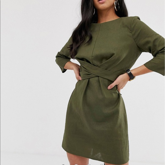 ASOS Petite Dresses & Skirts - Asos Mini Linen Dress Petite